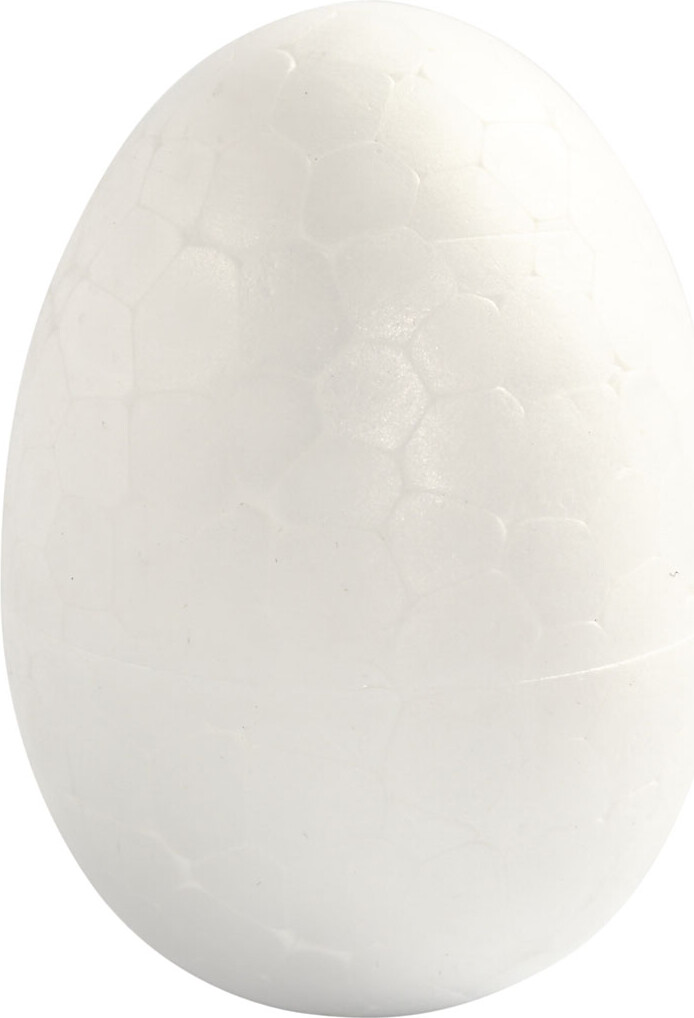 Billede af æg - H 4,8 Cm - Hvid - 10 Stk.