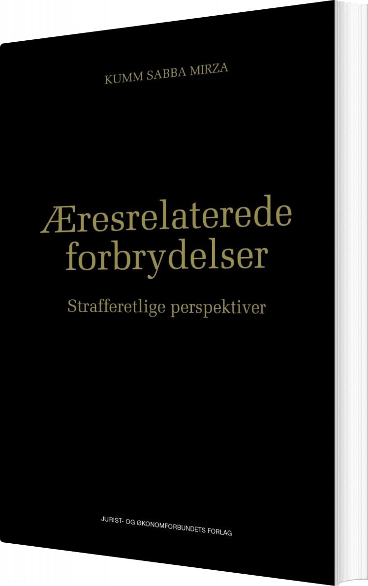 æresrelaterede Forbrydelser - Kumm Sabba Mirza - Bog