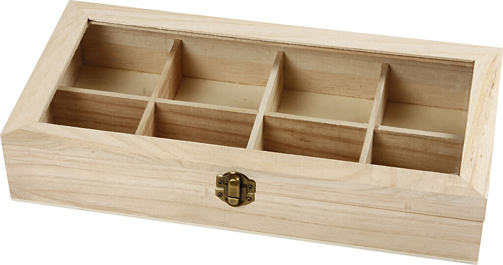 æske Med Glaslåg - Str. 32x16x6 Cm - 1 Stk.