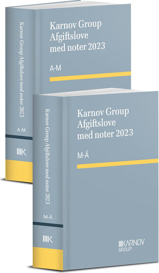 Afgiftslove Med Noter 2023 - Karnov Group - Bog