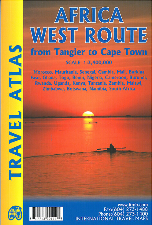 Africa West Route: From Tangier To Cape Town Travel Atlas - Itmb - English Book