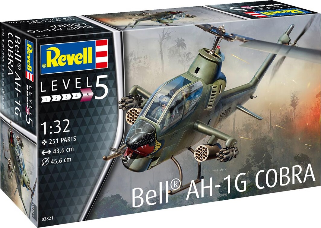 Revell - Bell Ah-1g Cobra Modelhelikopter - 1:32 - Level 5 - 03821