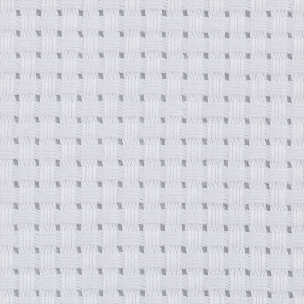 Aidastof - Str. 50x50 Cm - 35 Tern Pr. 10 Cm - Hvid - 1 Stk. billede