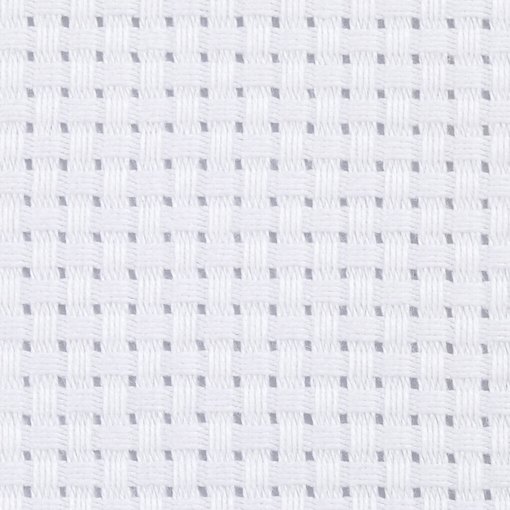 Aidastof - Str. 50x50 Cm - 35 Tern Pr. 10 Cm - Hvid - 1 Stk. billede