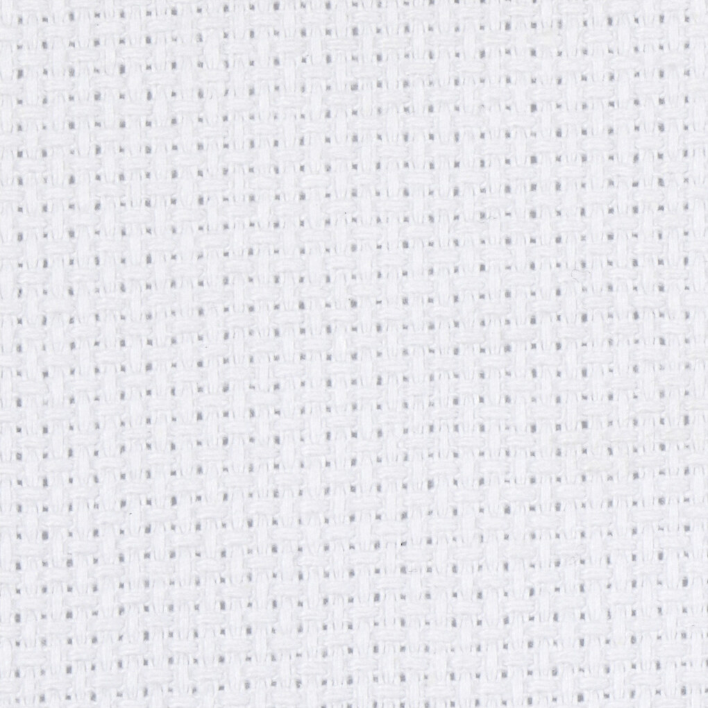 Aidastof - Str. 50x50 Cm - 70 Tern Pr. 10 Cm - Hvid - 1 Stk. billede