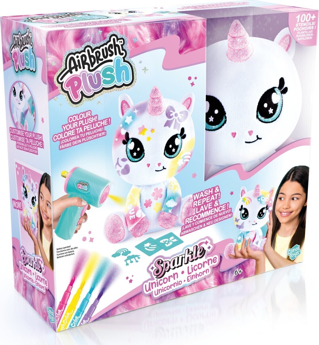 Airbrush Plush Sparkle Unicorn 20cm