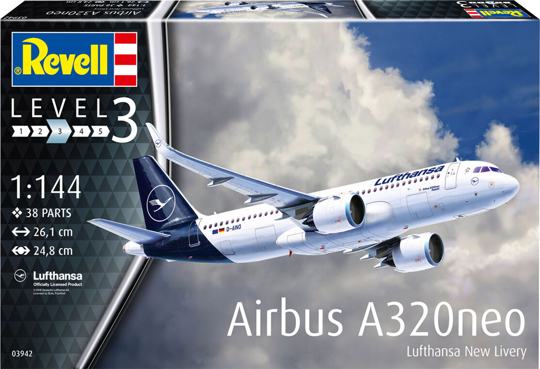 Revell - Airbus A320neo Fly Byggesæt - 1:144 - Level 3 - 03942