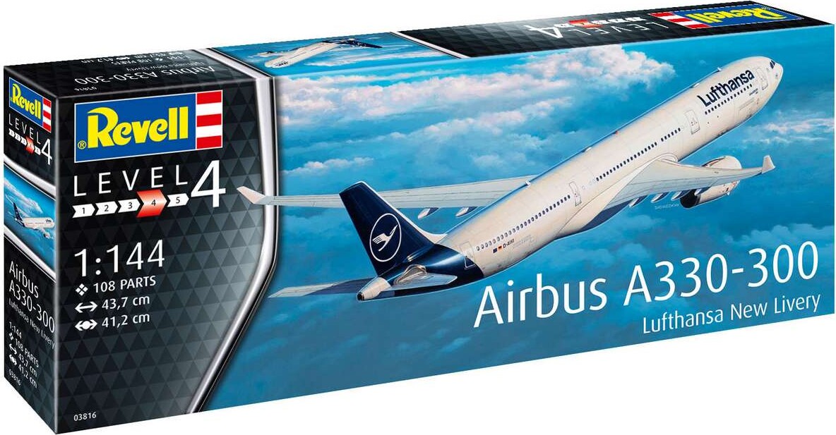 Revell - Airbus A330-300 Lufthansa - 1:144 - Level 4 - 03816