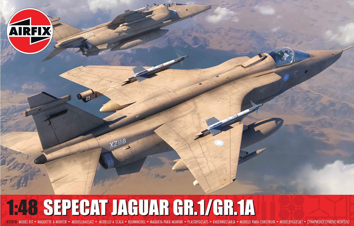 Airfix - Sepecat Jaguar Gr.1/gr.1a Fly Byggesæt - 1:48 - A11010