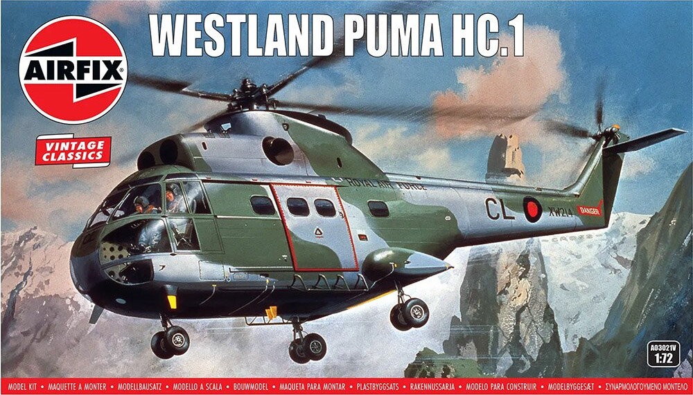 Airfix - Westland Puma Hc.1 Model Byggesæt - 1:72 - A03021v