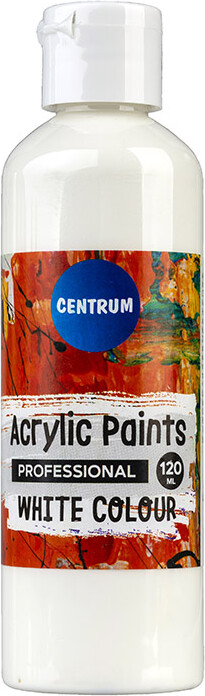 Akrylmaling - 120 Ml - Professionel - Hvid