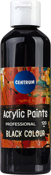 Akrylmaling - 120 Ml - Professionel - Sort