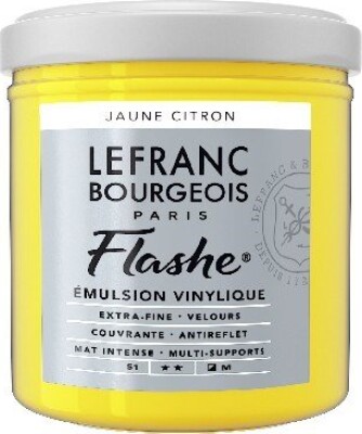 Se Lefranc & Bourgeois - Flashe Akrylmaling - Lemon Yellow 125 Ml hos Gucca.dk