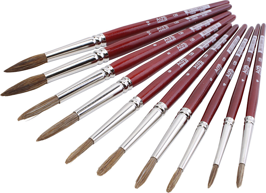 Billede af Akvarelpensler - 10 Stk.