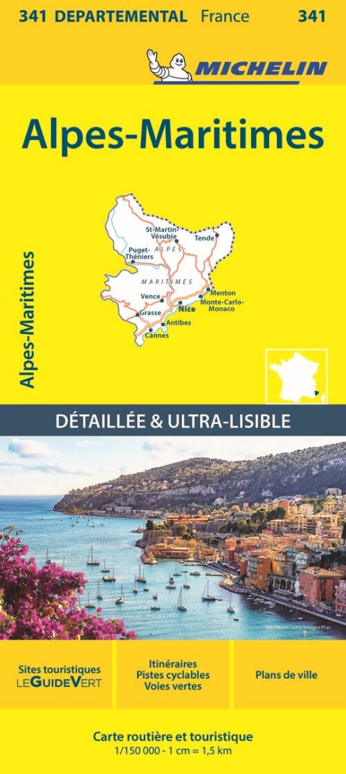 Michelin Kort - Alpes-maritimes - Michelin Local Map 341 - English book