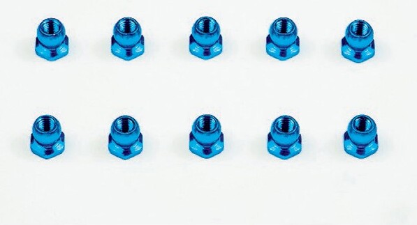 Alu Ball Nut 5mm Blå /10 - 53869 - Tamiya
