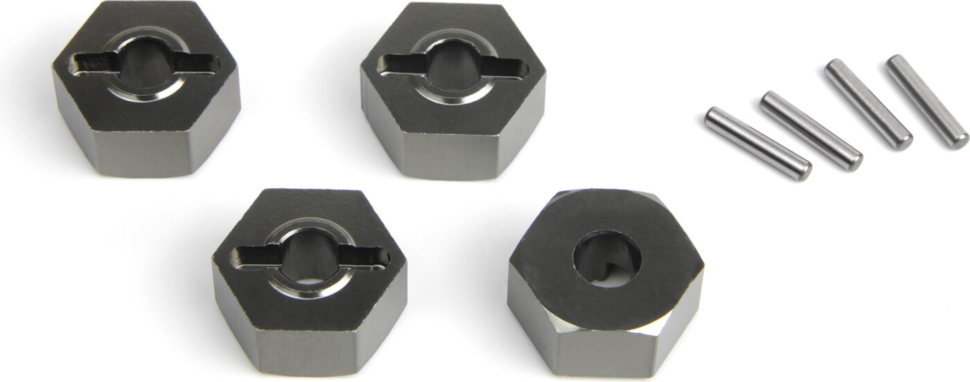 Aluminium 14mm Hex Hub Set (grey/4pcs) - Mv150472 - Maverick Rc