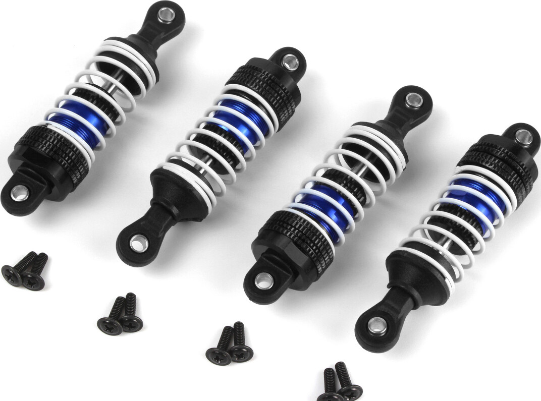 Aluminum Oil-filled Shock Absorber Set Blue/4pc - Mv150555 - Maverick Rc