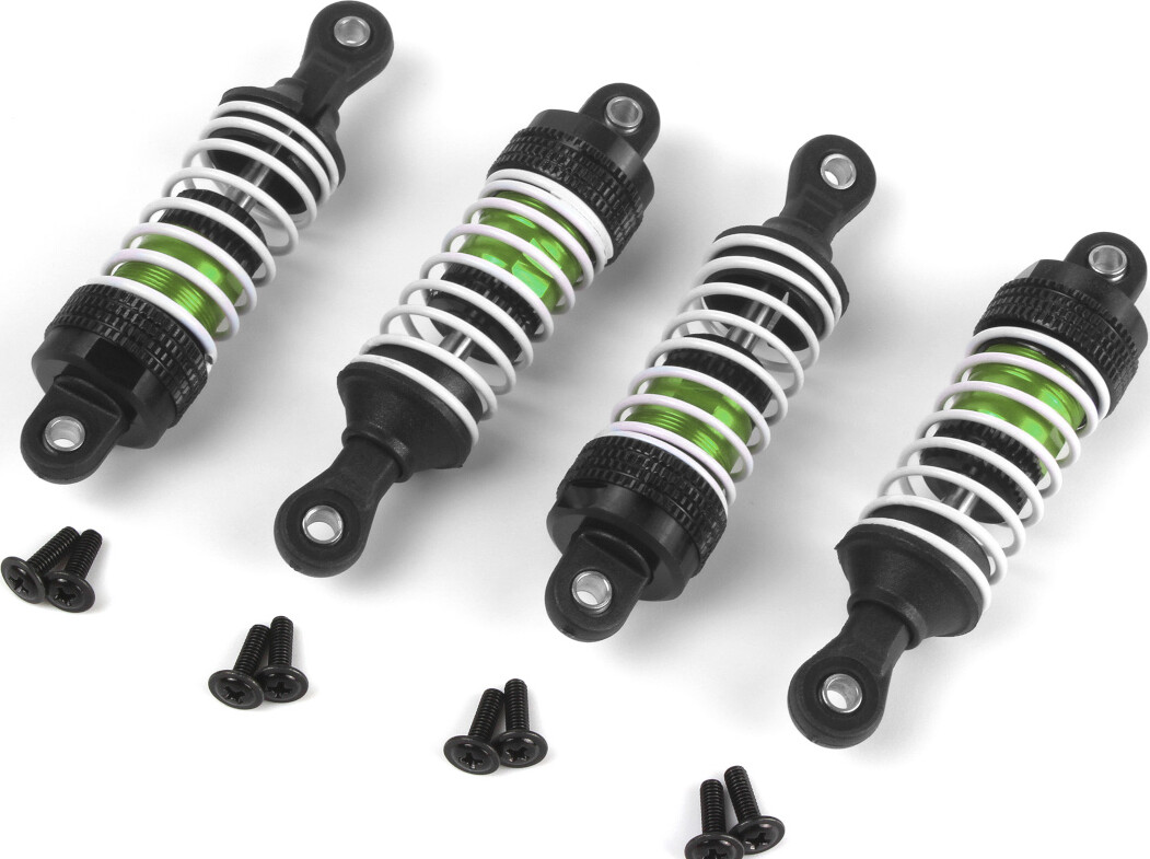 Aluminum Oil-filled Shock Absorber Set Green/4pc - Mv150558 - Maverick Rc