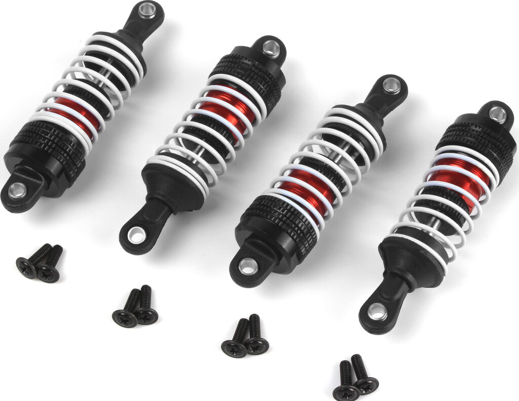 Aluminum Oil-filled Shock Absorber Set Red/4pc - Mv150556 - Maverick Rc