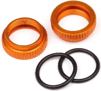 Aluminum Shock Adjuster (orange/2pcs) - Hp108072 - Hpi Racing