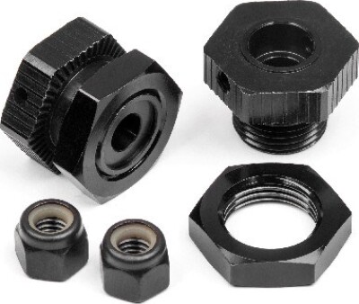 Aluminum Wheel Hex Hub Set 17mm (black/4pcs) - Hp114341 - Hpi Racing