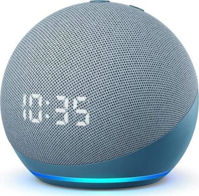 Billede af Amazon - Echo Dot 4 Smart Højttaler Med Klokke - Blå