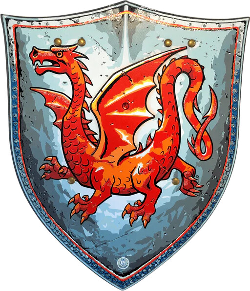 Liontouch Udklædning - Amber Dragon Skjold - Grå