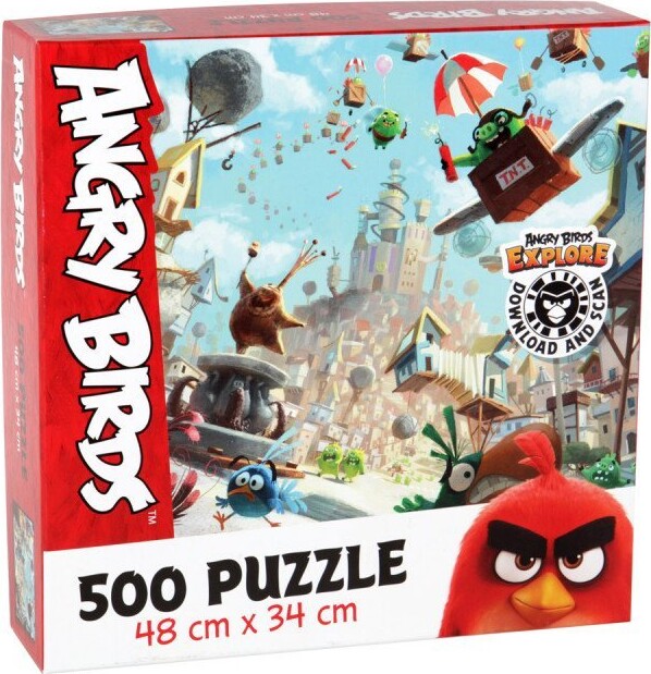 Angry Birds Puslespil Med 500 Brikker