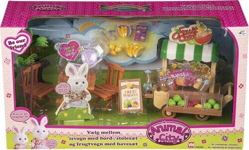Animal City - Frugtvogn Figur Legesæt Med Lys Og Lyd - Vn 61731