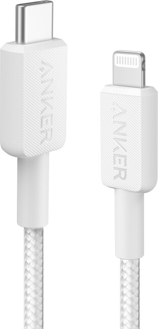 Anker - 322 Usb-c To Lightning Cable (3ft Braided) - White