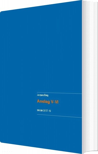 Billede af Anslag V-vi - Jacques Berg - Bog