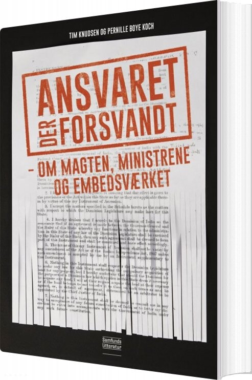 Ansvaret Der Forsvandt - Tim Knudsen - Bog