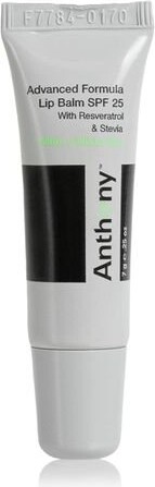 Anthony Logistics Lip Balm, Mint & White Tea SPF 25, 7 gr.