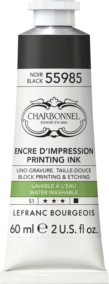 Charbonnel - Printing Ink Blæk - Sort 60 Ml