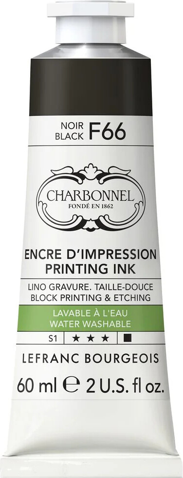 Charbonnel - Printing Ink Blæk - Sort F66 60 Ml