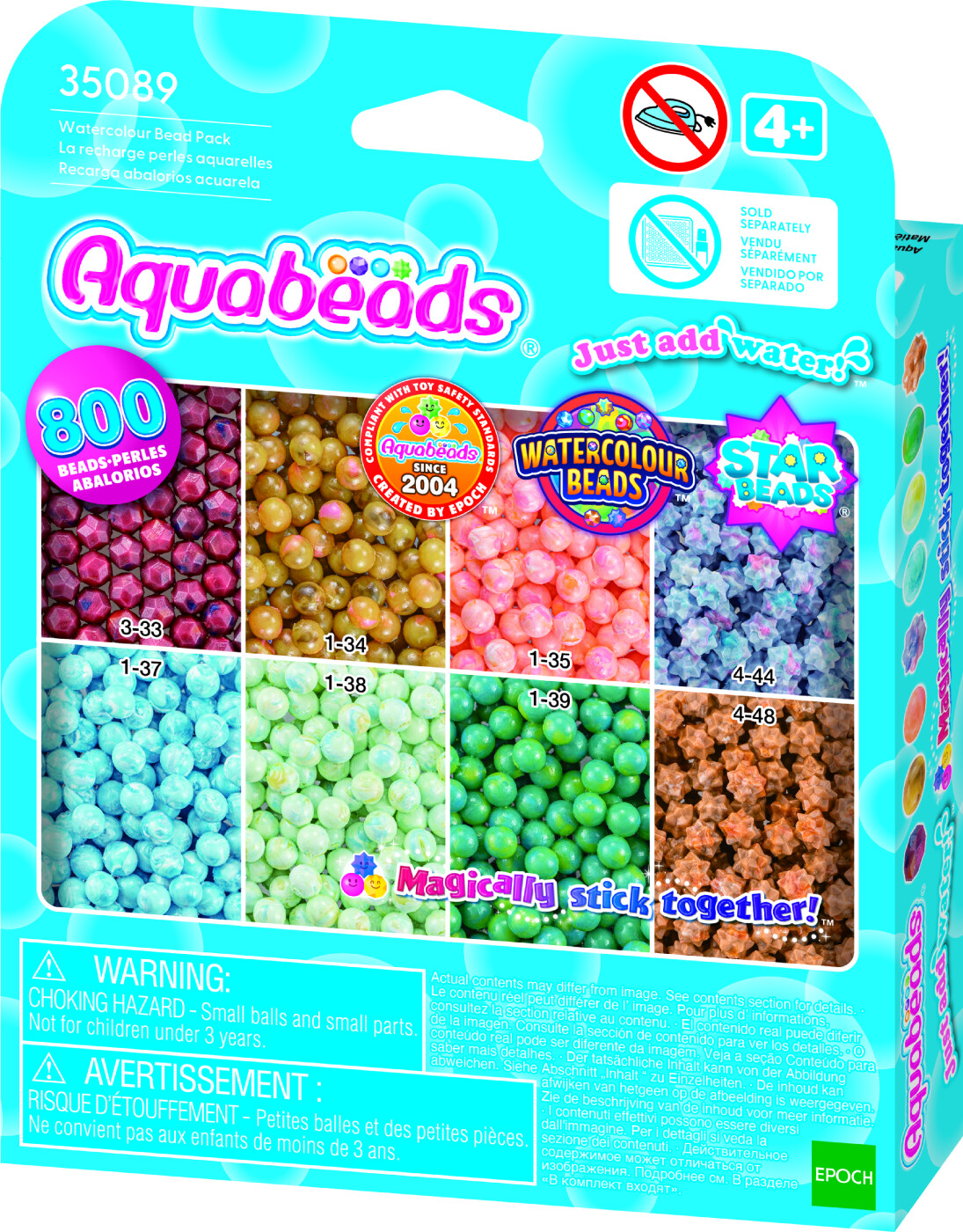 Aquabeads - Pakke Med Vandfarve Perler - (35089)