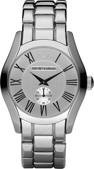 Armani - Herreur - Ar0647 - Rund 42 Mm - Stål - Sølv