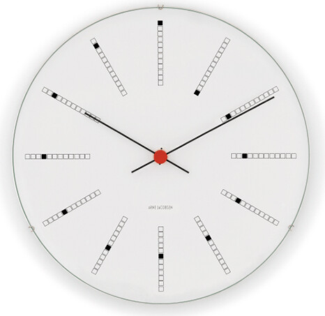 Arne Jacobsen - Bankers Vægur - 16 Cm - Hvid