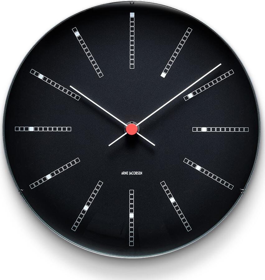 Arne Jacobsen - Bankers Vægur - ø29 Cm - Sort