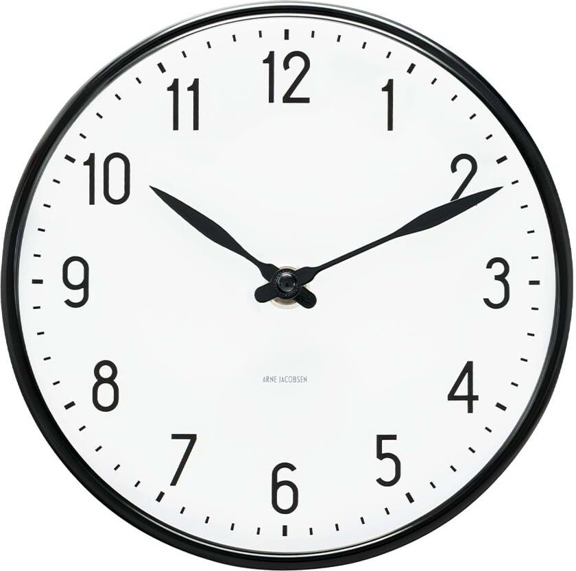 Arne Jacobsen - Station Vægur - 29 Cm - Sort
