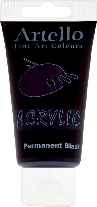 Artello Acrylic - Akrylmaling - 75 Ml - Permanent Sort