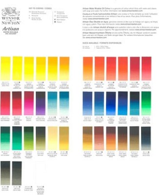 Winsor & Newton - Artisan Water Mixable Oil Colour Farvekort