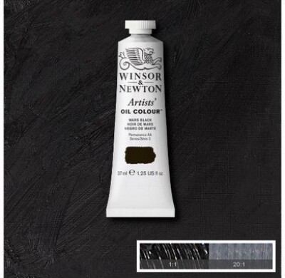 Winsor & Newton - Oliemaling - Artists - Mars Black 37 Ml