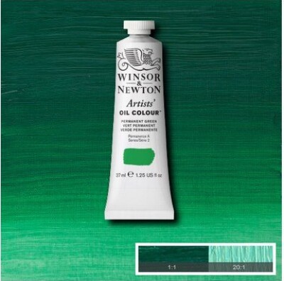 Se Winsor & Newton - Oliemaling - Artists - Permanent Green 37 Ml hos Gucca.dk