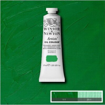 Billede af Winsor & Newton - Oliemaling - Permanent Green Light 37 Ml