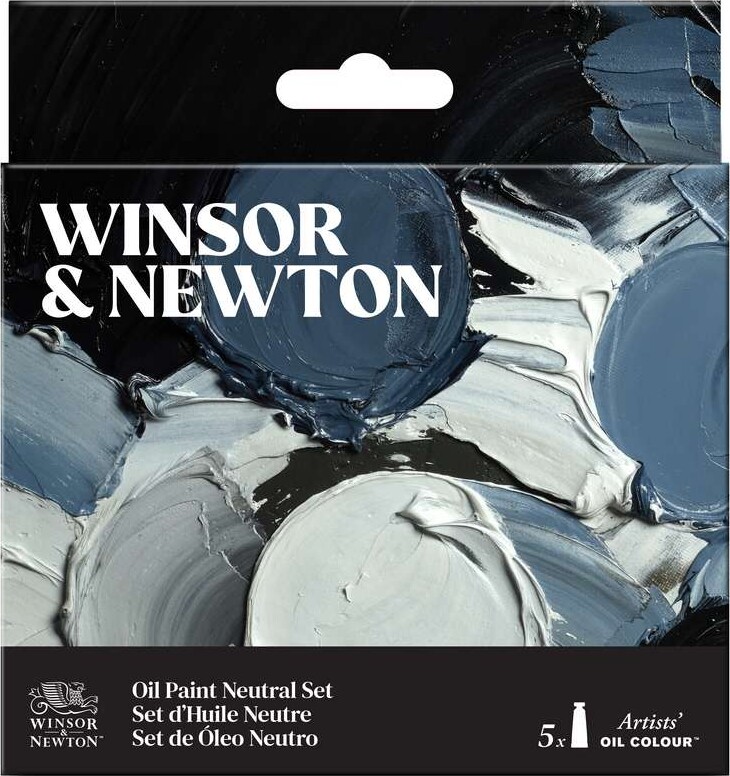 Winsor & Newton - Artists Oil - Oliemaling Sæt 5x37 Ml - Neutral Set