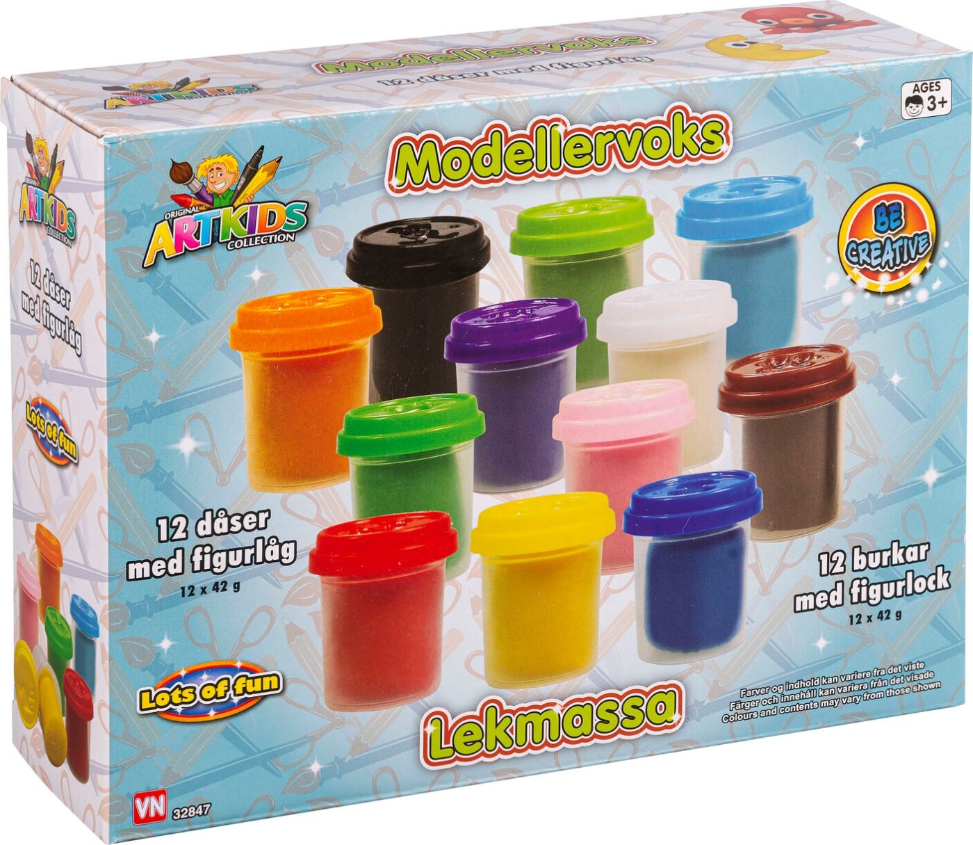 Artkids - 12 Cans Clay (32847)