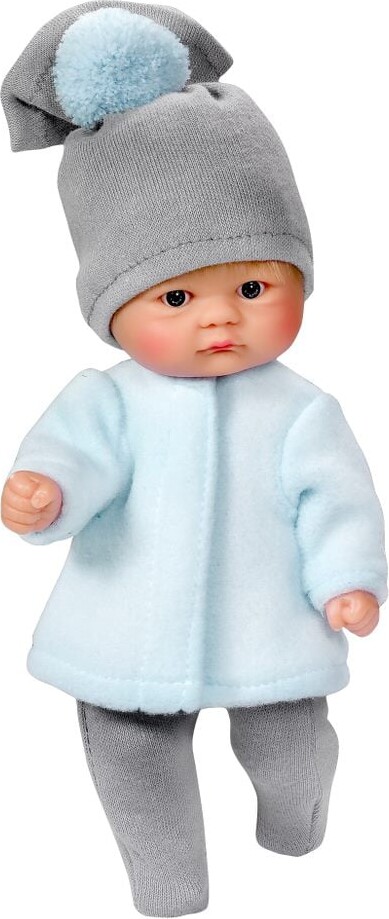 Asi - Bomboncín Baby Dukke - Dreng - Blond Hår - Lyseblå Grå