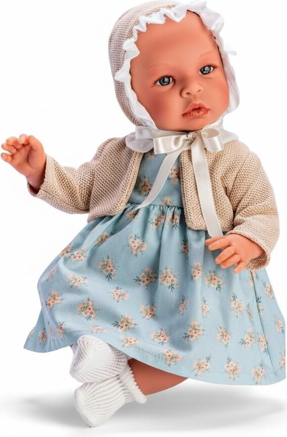 Asi - Leonora Baby Dukke - Pige - 46 Cm - Kyse Og Blomsterkjole